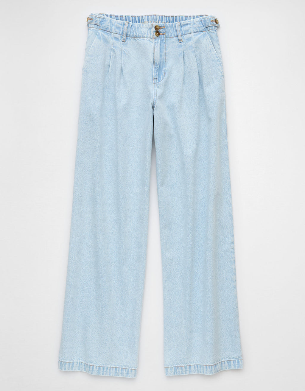 Jean baggy recto de tiro alto de mujer AE - Azul 0437_5528_433_f