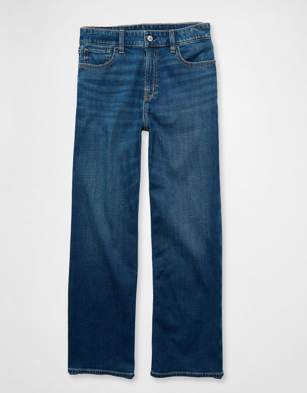 Jean Baggy Wide-Leg de Tiro Alto Ae - Azul