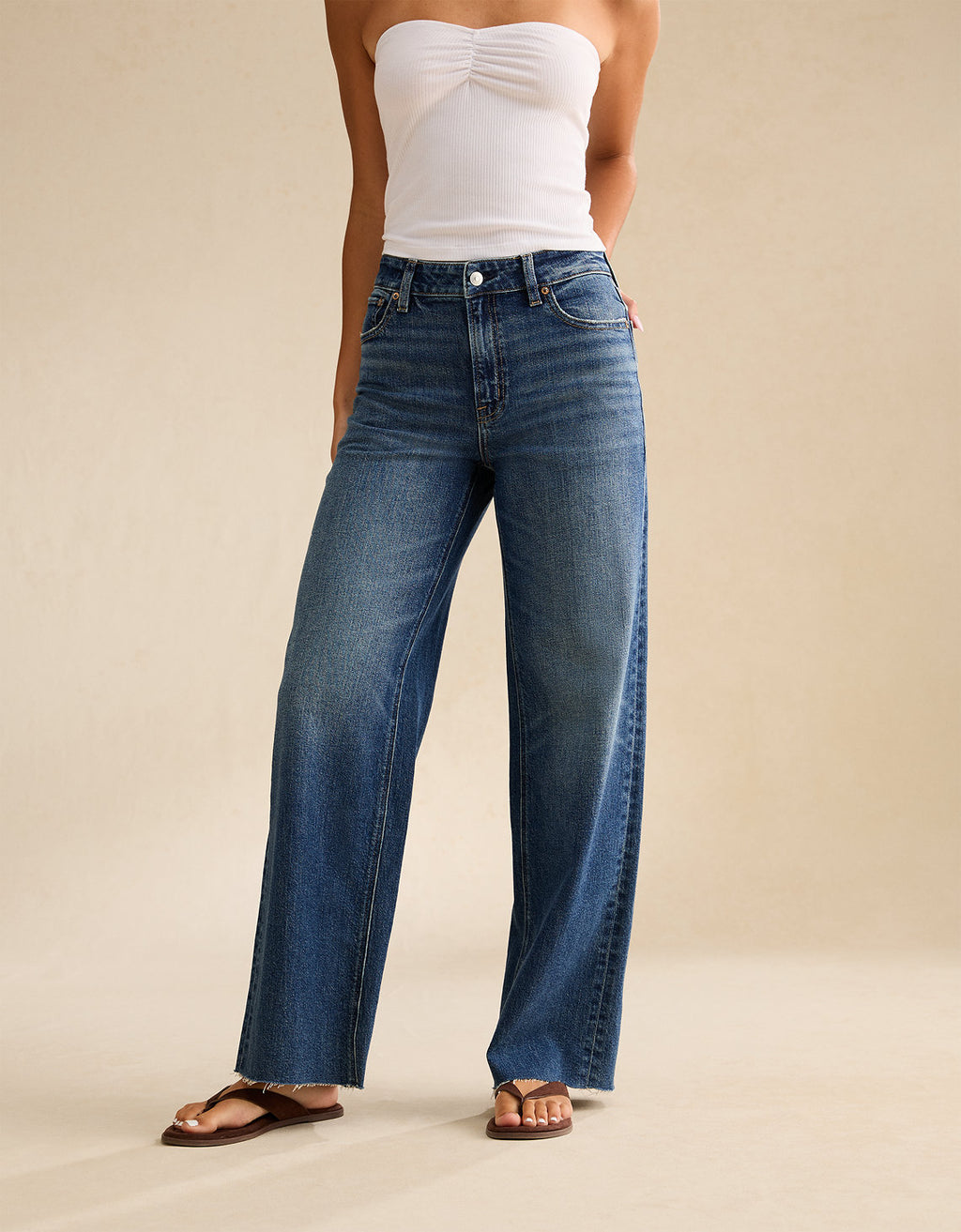 Jean Baggy Wide Leg de Tiro Alto Ae - Azul 0437_5870_913_of