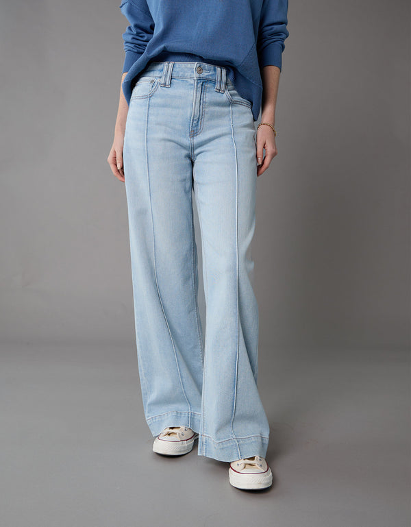 Jean Baggy Wide-Leg de Tiro Alto Ae - Generico
