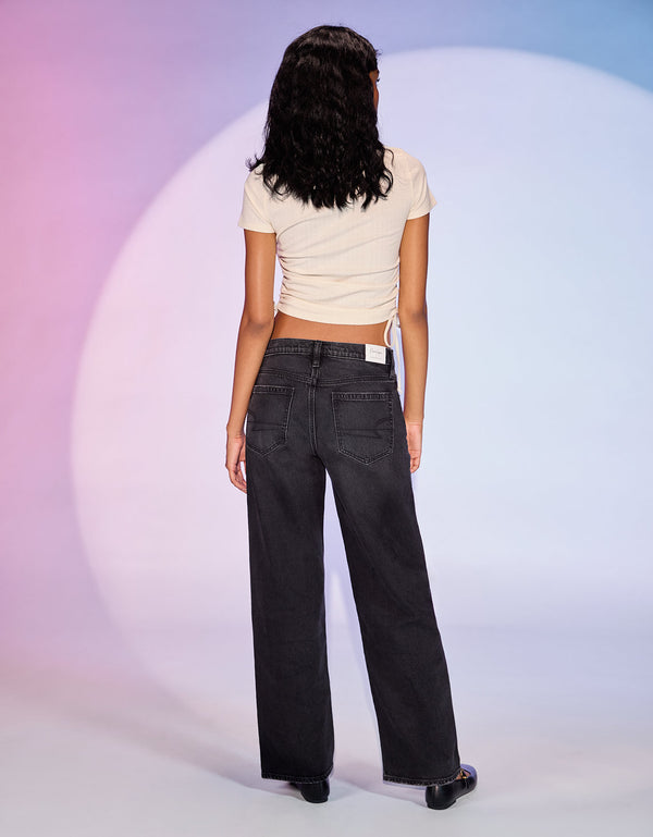 Jean Stovepipe Tiro Alto Ae - Negro
