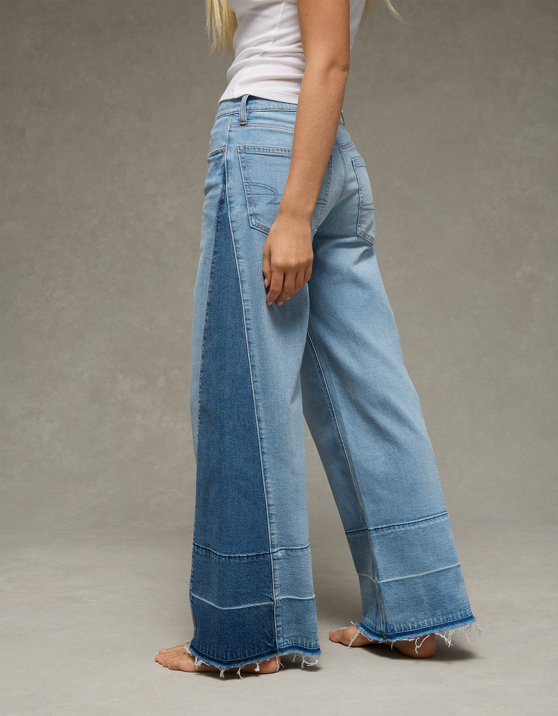 Jean Baggy Wide Leg de tiro bajo Ae - Azul 0437_5990_441_of