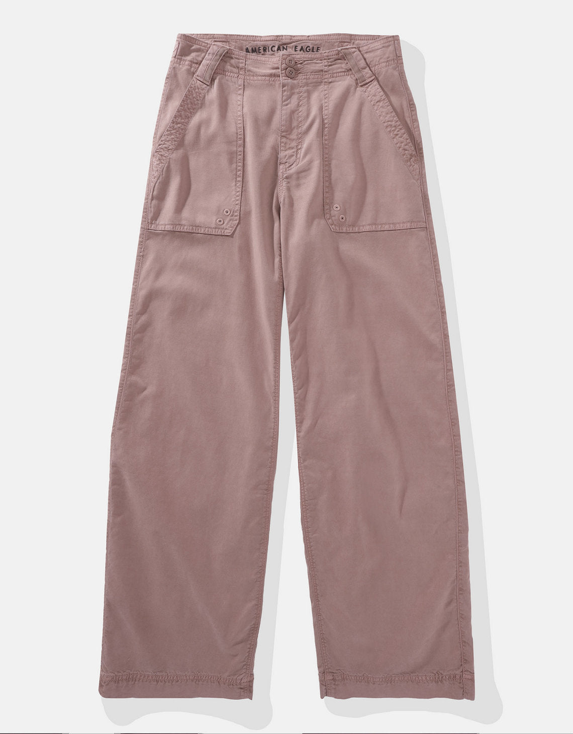 Pantalón Tiro Alto Holgado Mujer AE - café 0461_5081_182_f