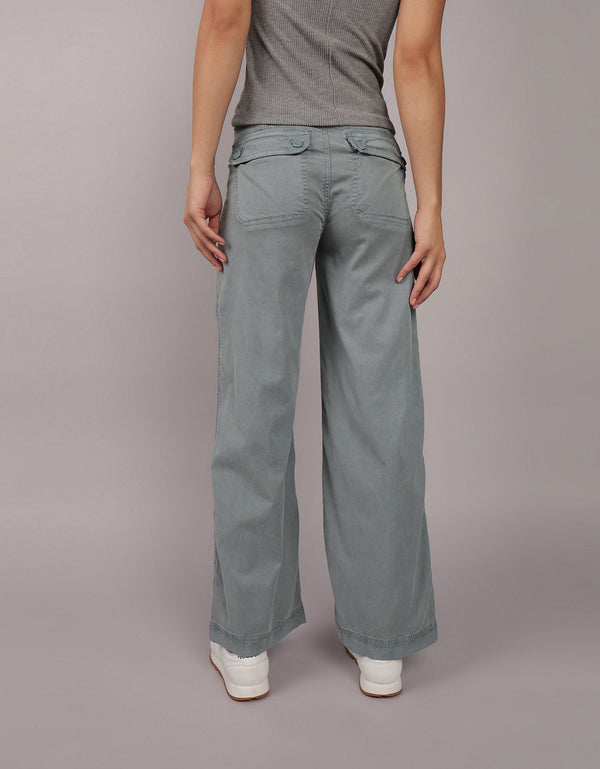 Pantalón Tiro Alto Holgado Mujer AE - Azul