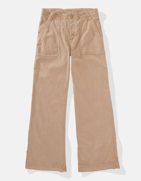 Pantalón Tiro Alto Holgado Mujer AE - Neutro_ebc8b2