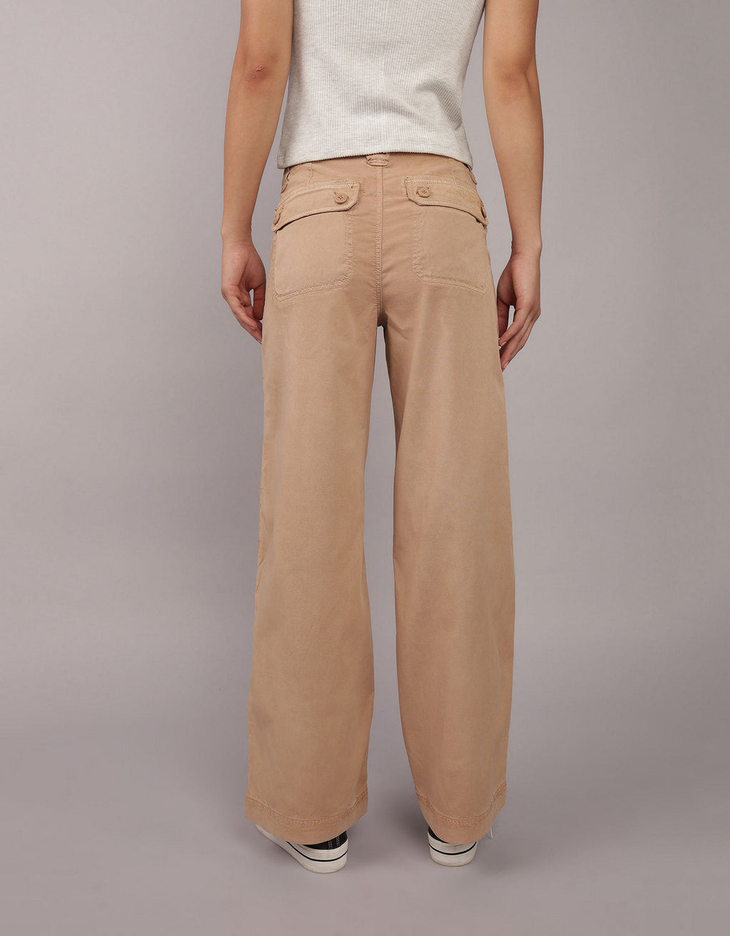 Pantalón Tiro Alto Holgado Mujer AE - Neutro_ebc8b2 0461_5081_676_ob