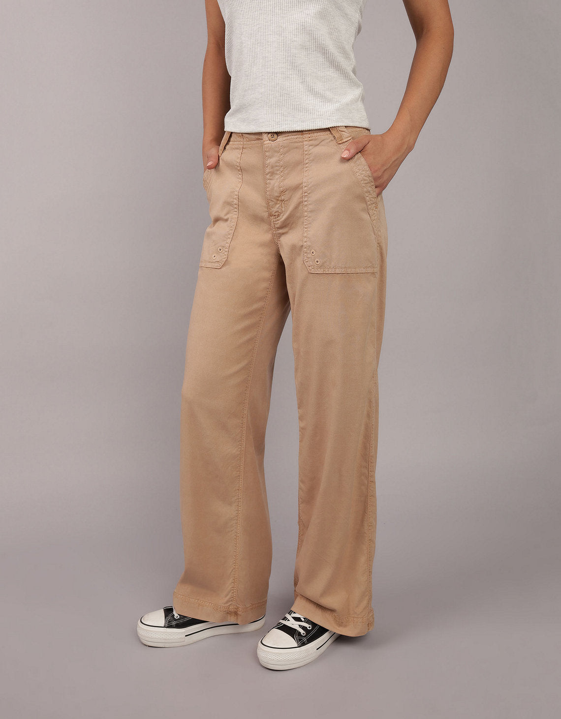 Pantalón Tiro Alto Holgado Mujer AE - Neutro_ebc8b2 0461_5081_676_of
