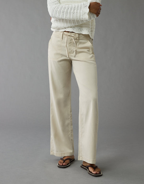 Pantalón ancho de tiro bajo y pierna ancha Ae Stretch - Generico