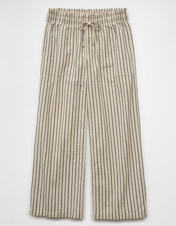Pantalón de Rayas de Mujer Ae - Negro
