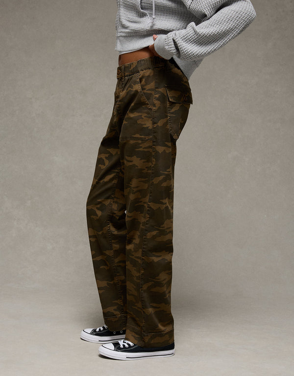 Pantalón Baggy de Tiro Bajo Ae - Verde