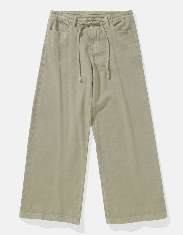 Pantalón Wide-Leg de Tiro Bajo Ae - Verde
