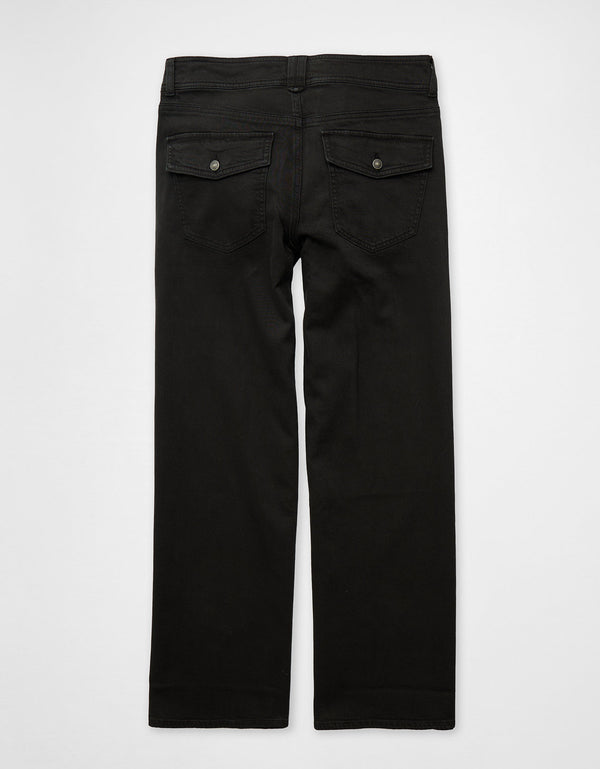 Pantalón Wide Leg Tiro Bajo Ae - Negro