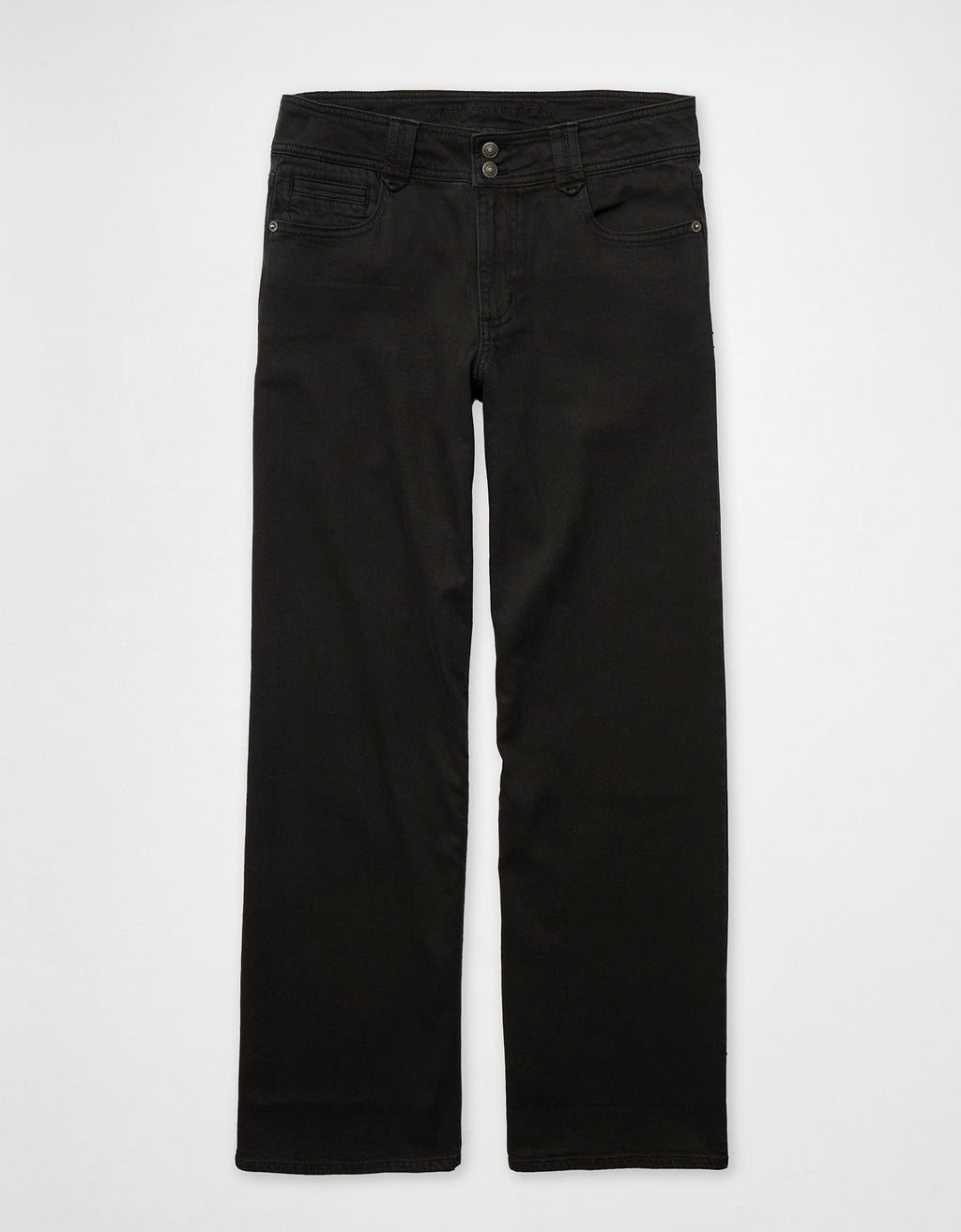 Pantalón Wide Leg Tiro Bajo Ae - Negro 0461_5629_016_f