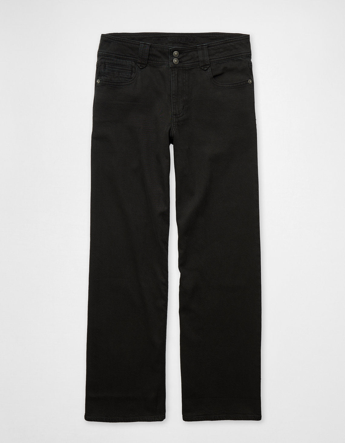 Pantalón Wide Leg Tiro Bajo Ae - Negro 0461_5629_016_f