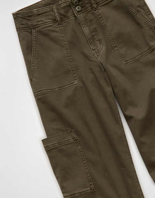 Pantalón Cargo de Pierna Ancha y Súper Cintura Alta Ae Stretch - Generico