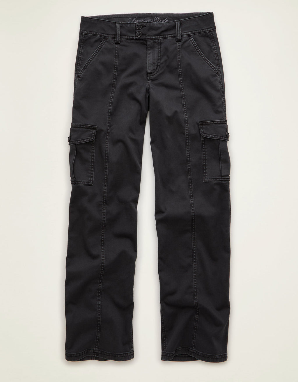 Pantalón Cargo de Tiro Bajo - Negro 0461_5869_094_f
