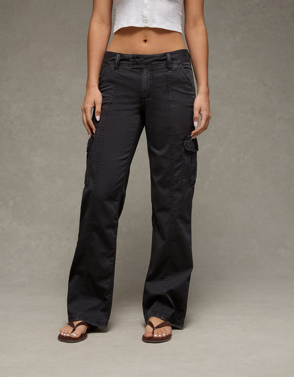 Pantalón Cargo de Tiro Bajo - Negro