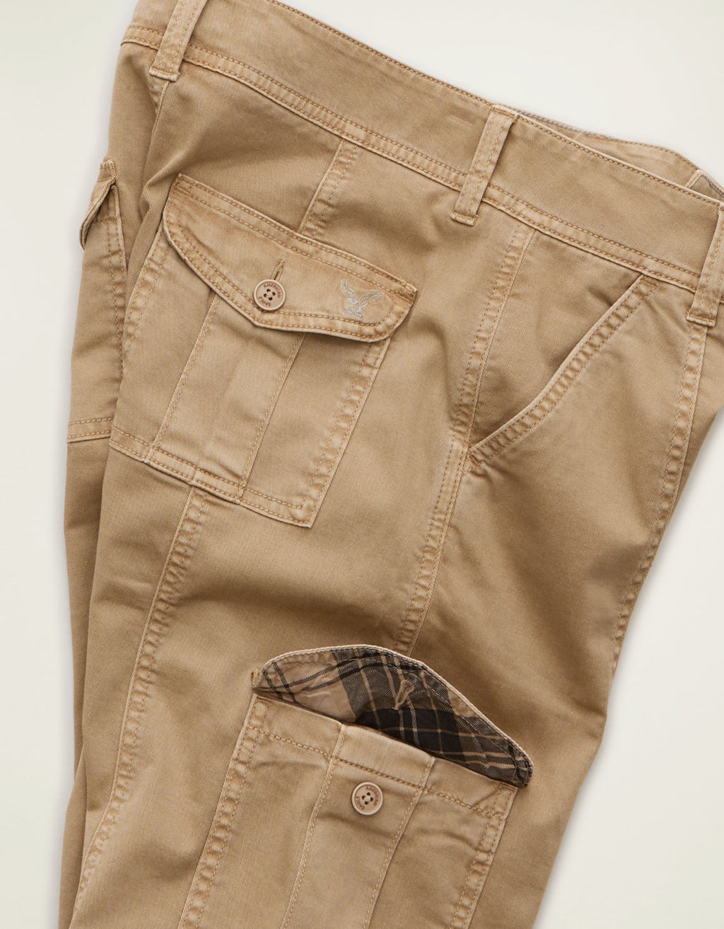 Pantalón Cargo de Tiro Bajo - Caqui 0461_5869_223_d1