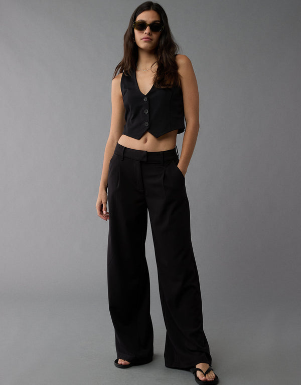 Pantalón Ancho Mujer AE - Negro