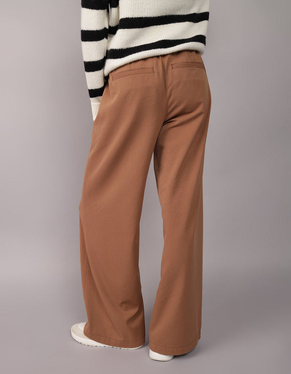 Pantalón Ancho Mujer AE - Café