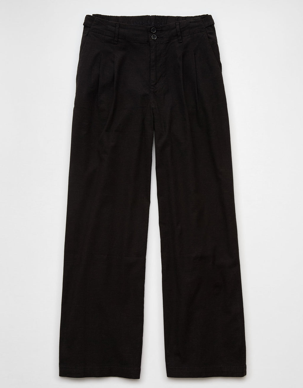 Pantalón tiro alto ancho de mujer AE - Negro 0462_5385_001_f
