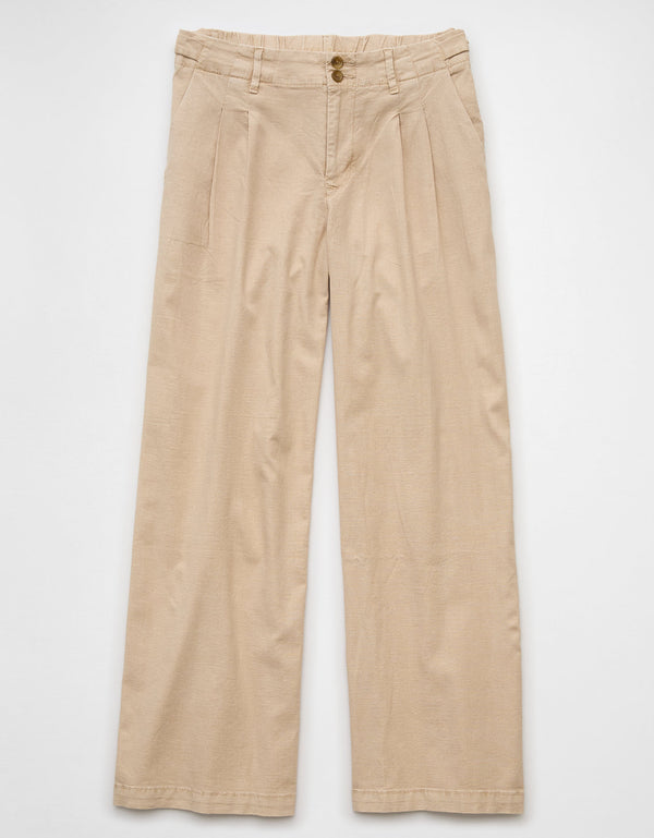 Pantalón tiro alto ancho de mujer AE - Generico