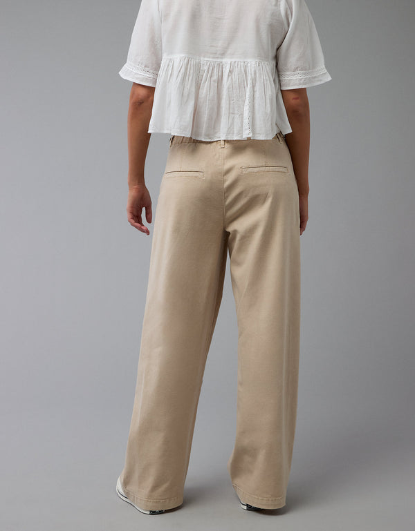 Pantalón tiro alto ancho de mujer AE - Generico