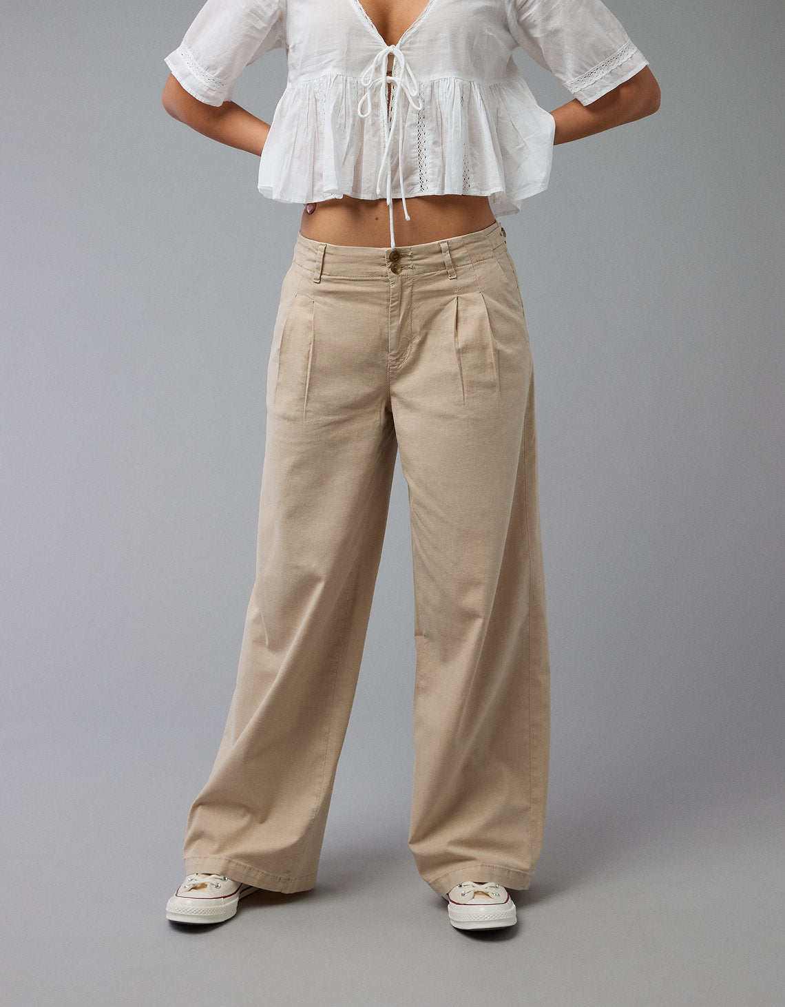 Pantalón tiro alto ancho de mujer AE - Generico 0462_5385_164_of