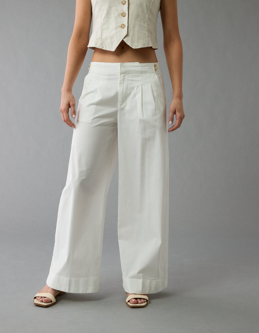 Pantalón de Popelina Ae - Blanco 0462_5451_100_of