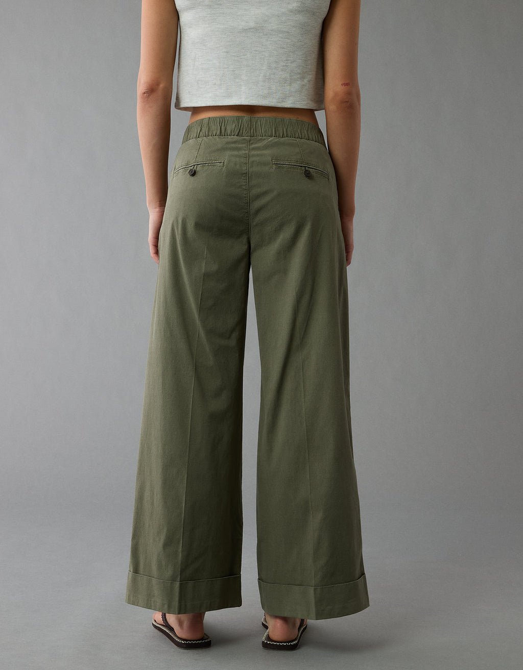 Pantalón de Popelina Ae - Verde 0462_5451_342_ob