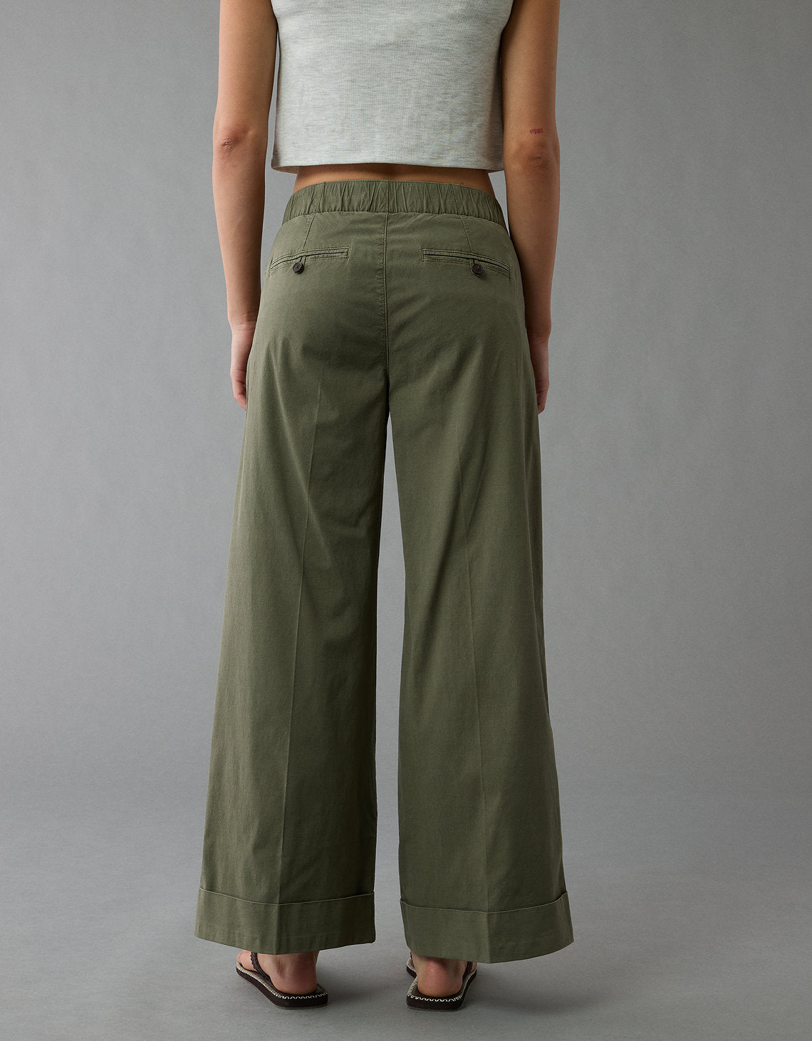 Pantalón de Popelina Ae - Verde 0462_5451_342_ob