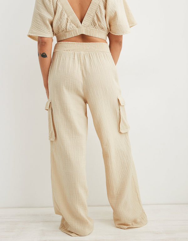 Pantalón Aerie tipo cargo de talle alto de Mujer - Generico