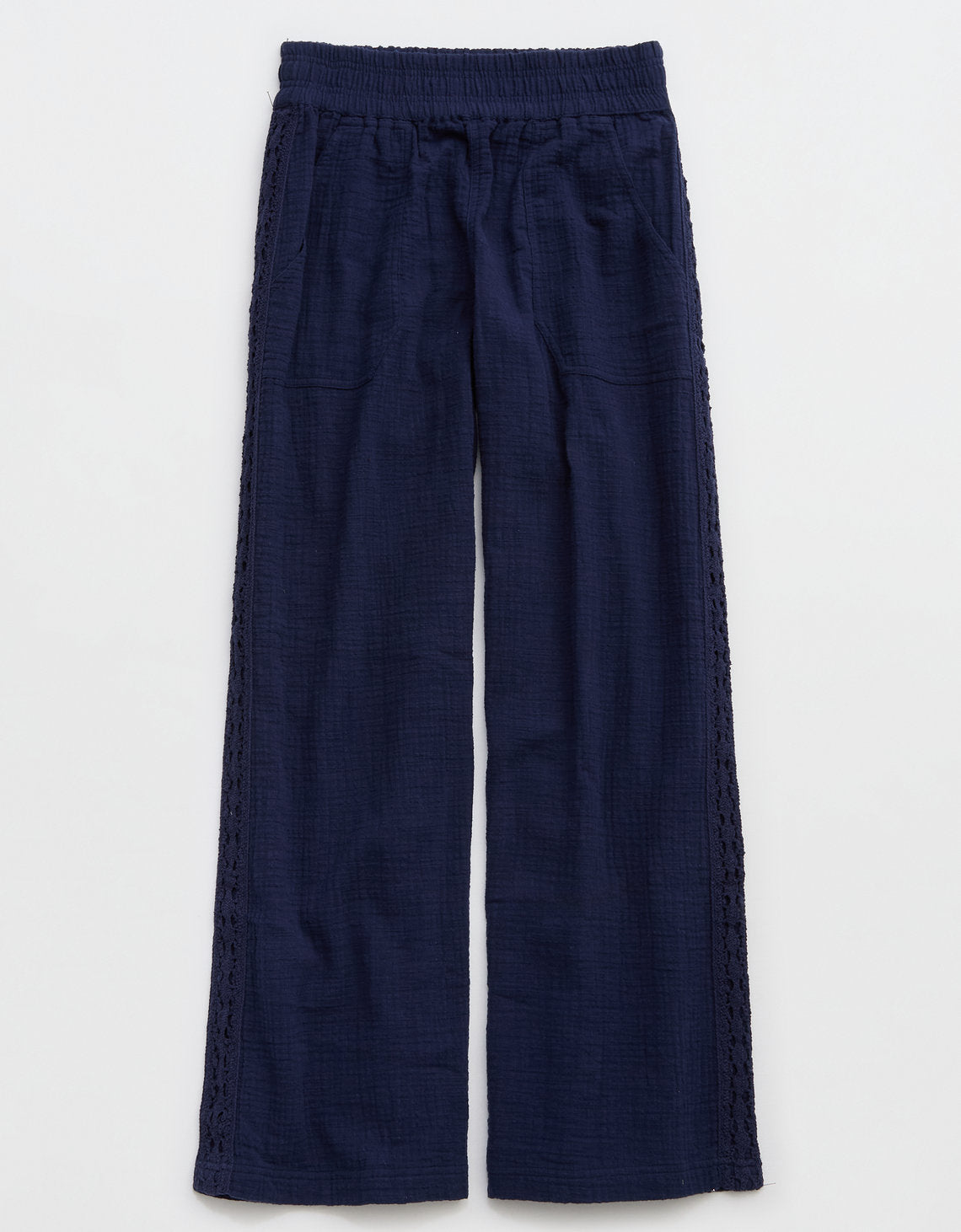 Pantalón Aerie bajo y holgado - Azul 0493_8453_410_f