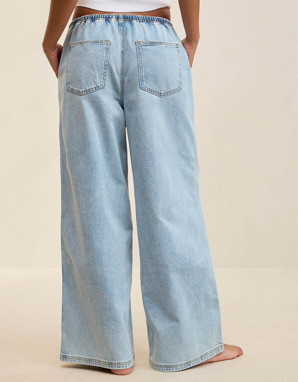Pantalón de Mezclilla Aerie Daydream Ajustable - Azul 0493_8484_401_ob