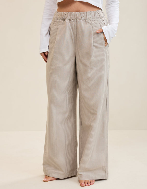 Pantalón de rayas By Aerie - Gris