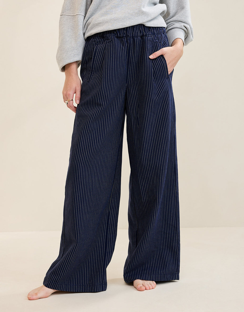 Pantalón de rayas By Aerie - Azul 0493_8610_410_of