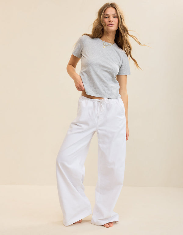 Pantalón de Mezclilla Aerie Daydream Ajustable - Blanco