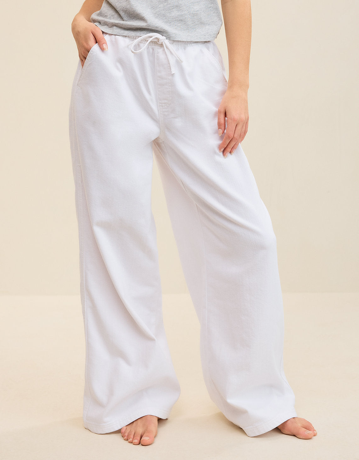 Pantalón de Mezclilla Aerie Daydream Ajustable - Blanco 0493_8817_100_os