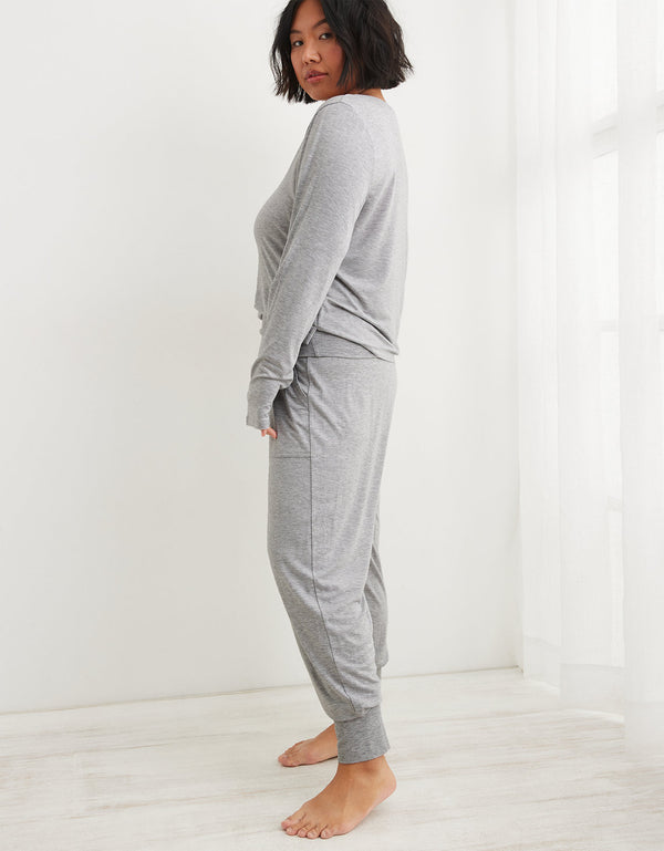 Pantalón de pijama Aerie en franela - Gris