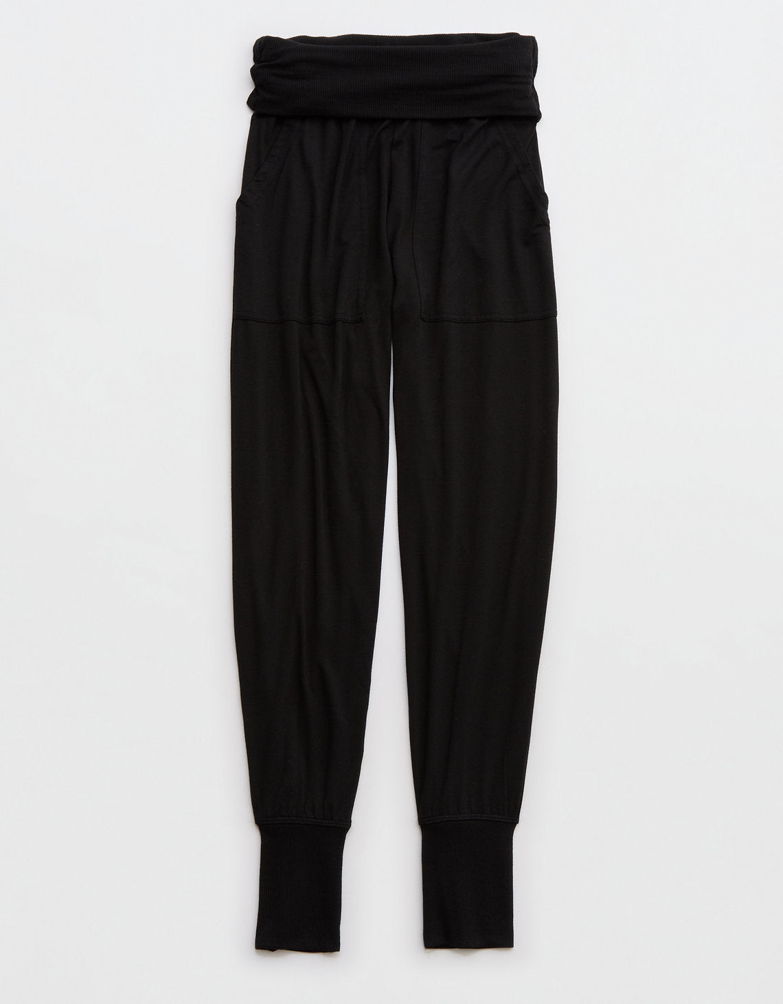 Pantalón de pijama Aerie en franela - Negro 0496_1501_073_f