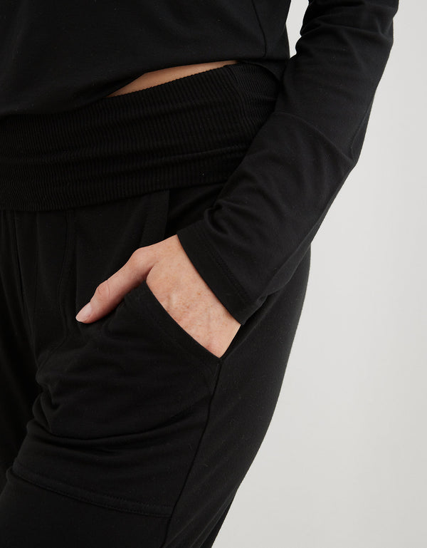 Pantalón de pijama Aerie en franela - Negro
