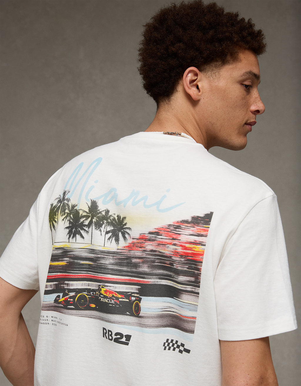 Camiseta gráfica de ajuste estándar Ae x Oracle Red Bull Racing - Blanco 0519_6066_100_ob