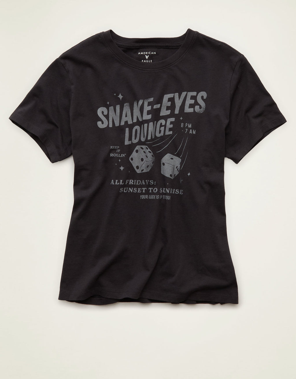 Camiseta Gráfica de Uso Diario Ae - Negro 0531_1729_094_f