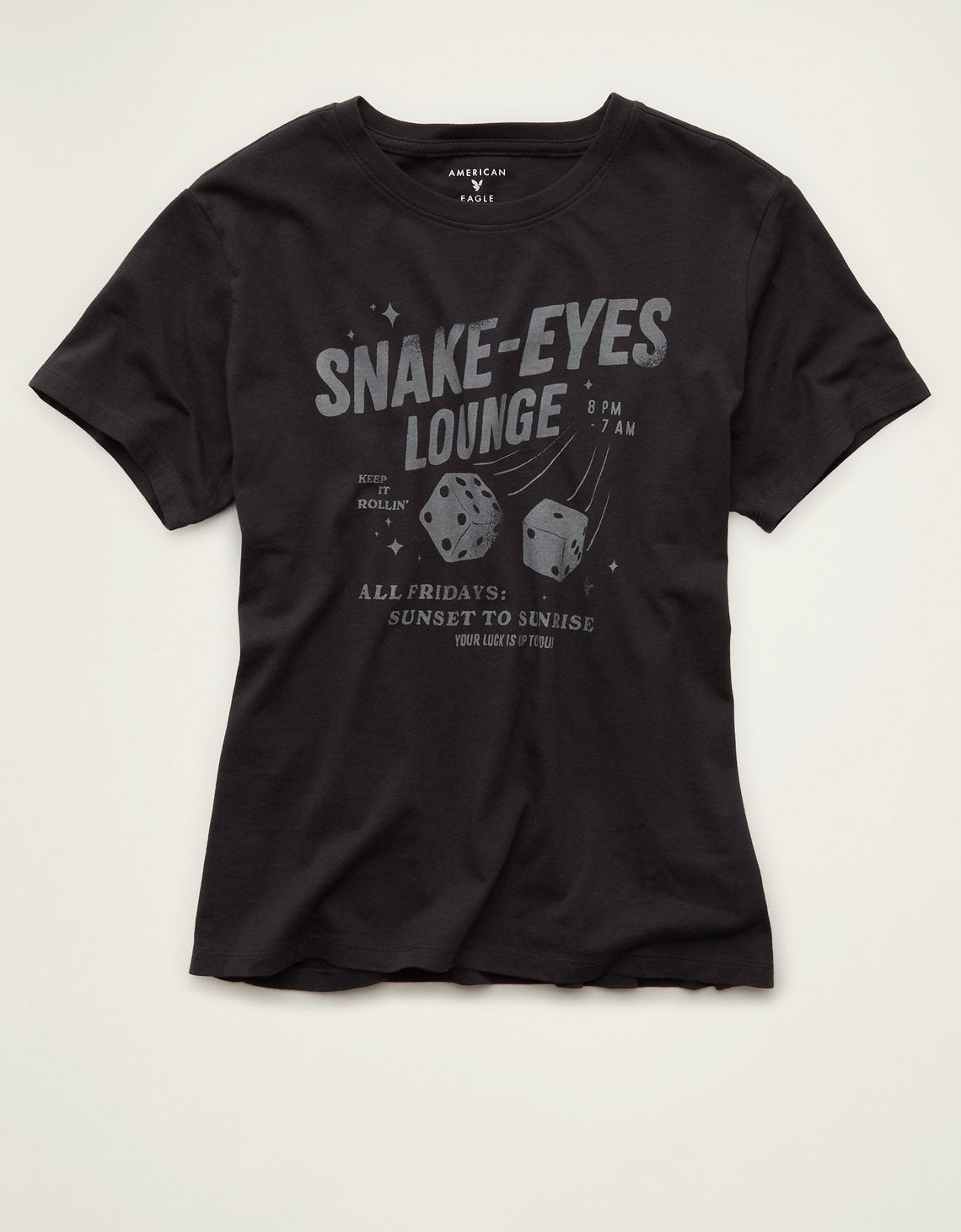 Camiseta Gráfica de Uso Diario Ae - Negro 0531_1729_094_f