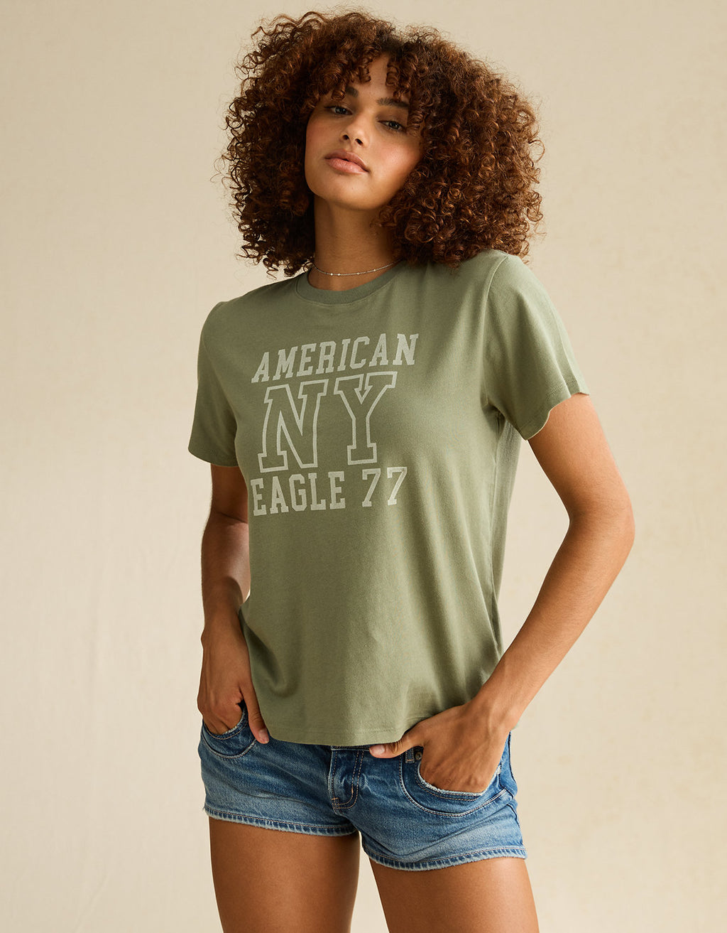 Camiseta Gráfica de Uso Diario Ae - Verde 0531_1729_380_of