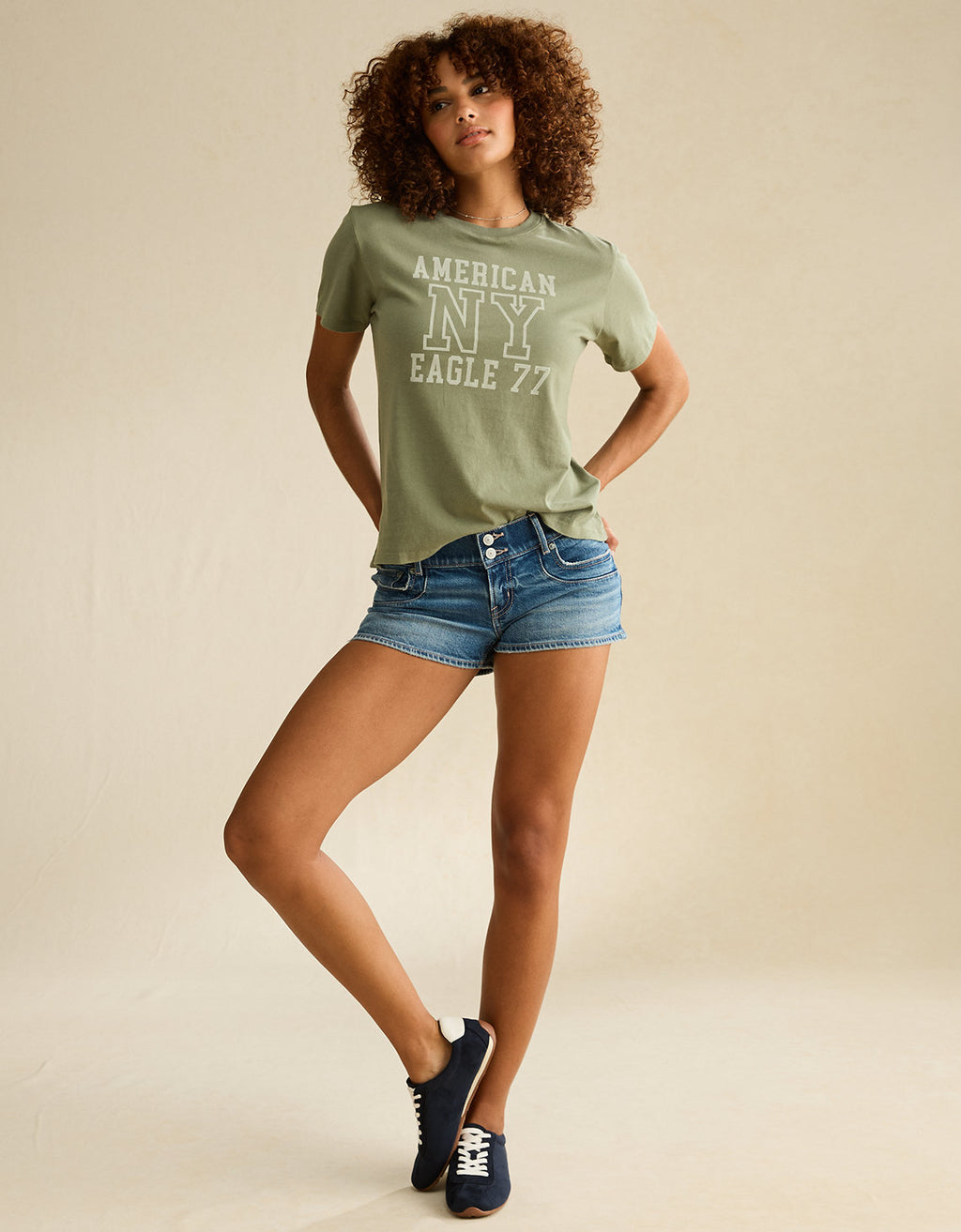 Camiseta Gráfica de Uso Diario Ae - Verde 0531_1729_380_os