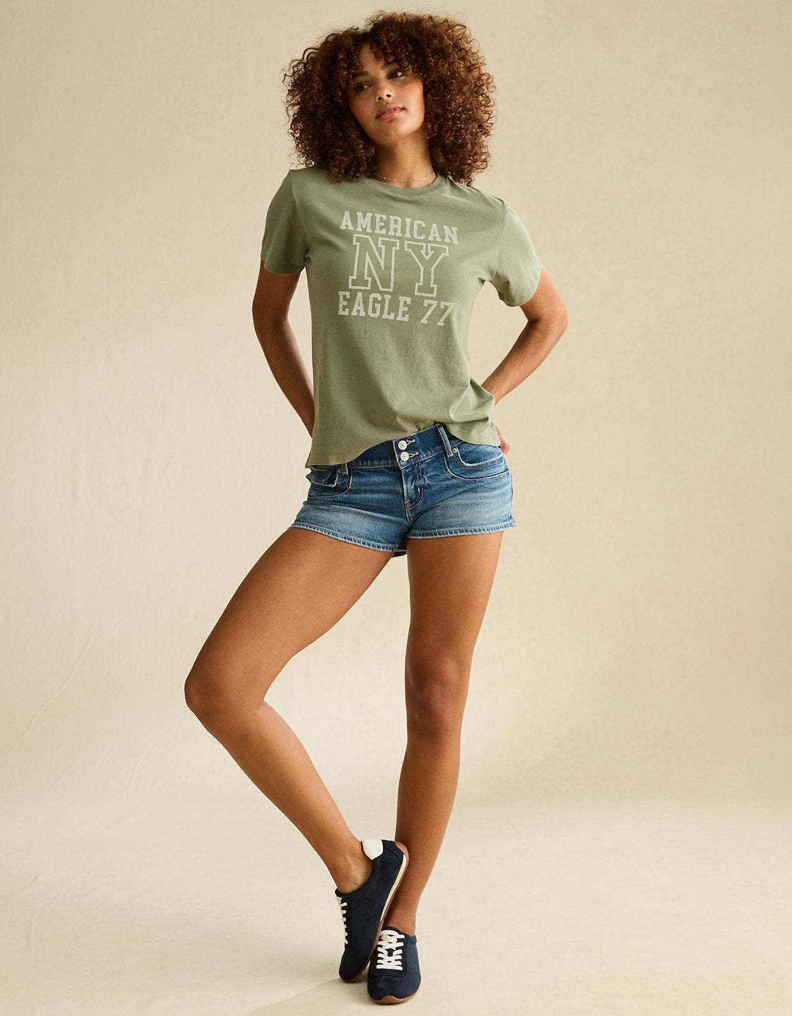 Camiseta Gráfica de Uso Diario Ae - Verde 0531_1729_380_os