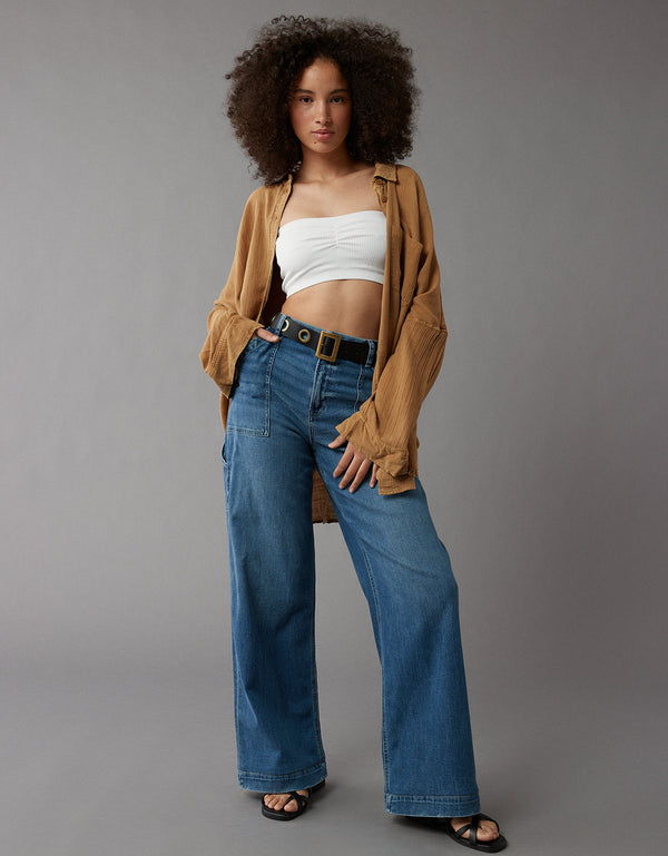 Camisa oversized AE - Café