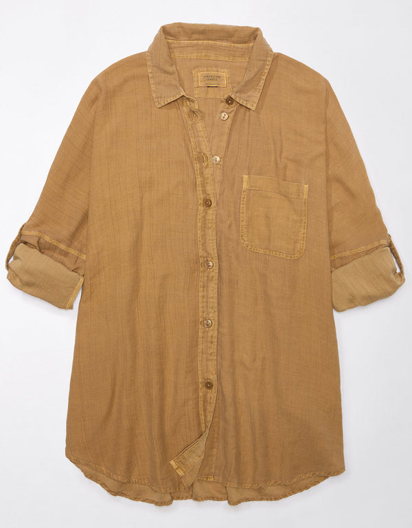Camisa oversized AE - Café