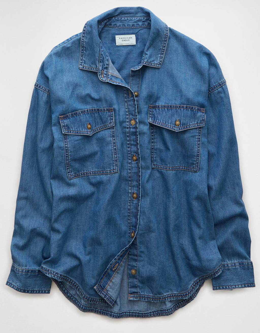 Camisa en Denim Oversized Manga Larga Mujer AE - Generico 0536_5750_936_f